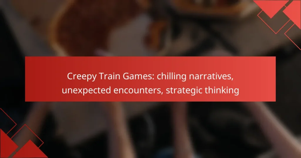Creepy Train Games: chilling narratives, unexpected encounters, strategic thinking
