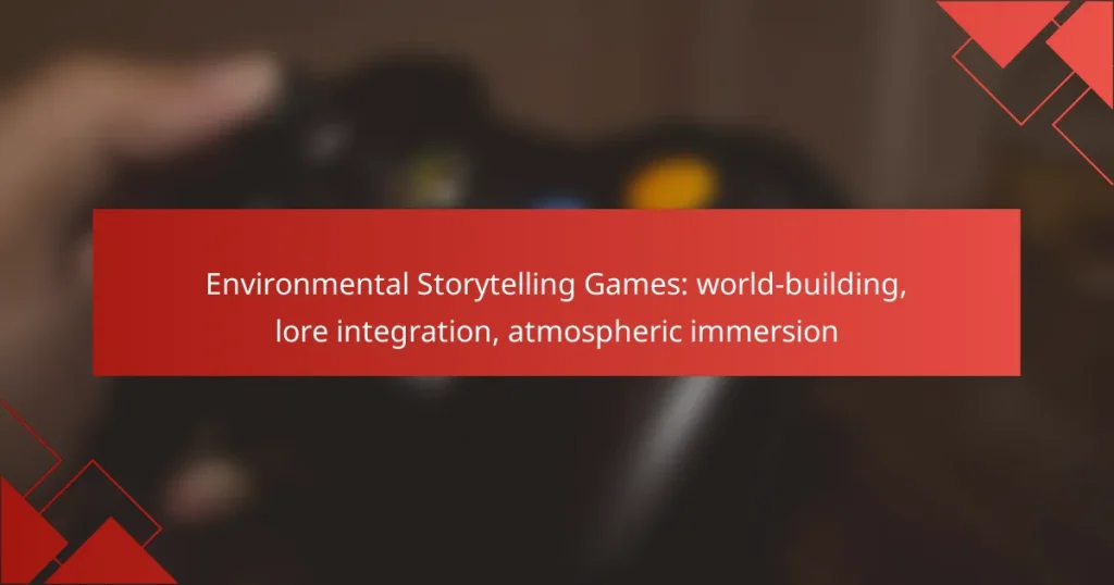 Environmental Storytelling Games: world-building, lore integration, atmospheric immersion
