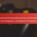 Environmental Storytelling Games: world-building, lore integration, atmospheric immersion