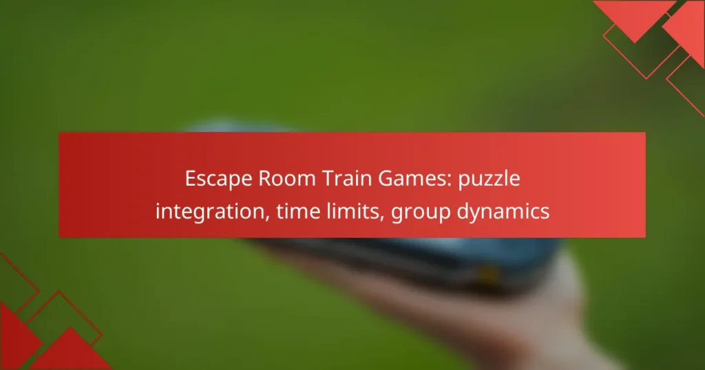 Escape Room Train Games: puzzle integration, time limits, group dynamics