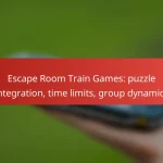 Escape Room Train Games: puzzle integration, time limits, group dynamics