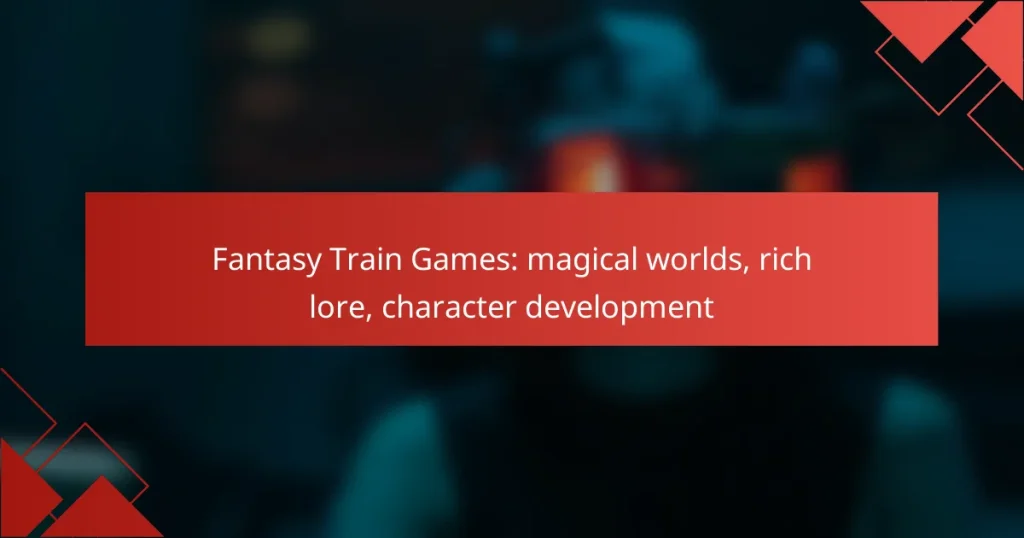Fantasy Train Games: magical worlds, rich lore, character development