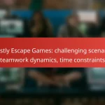 Ghostly Escape Games: challenging scenarios, teamwork dynamics, time constraints