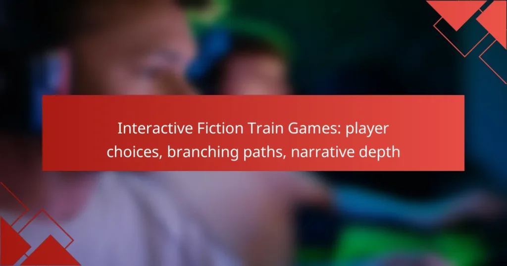 Interactive Fiction Train Games: player choices, branching paths, narrative depth