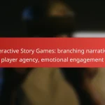 Interactive Story Games: branching narratives, player agency, emotional engagement