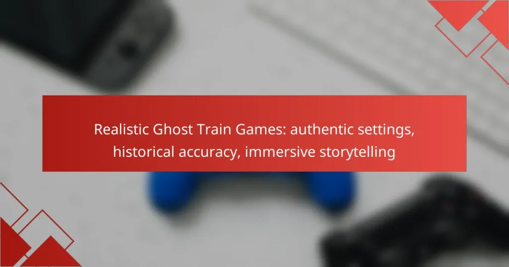 Realistic Ghost Train Games: authentic settings, historical accuracy, immersive storytelling