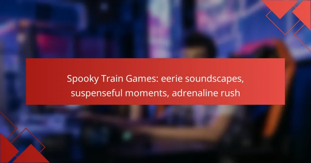 Spooky Train Games: eerie soundscapes, suspenseful moments, adrenaline rush