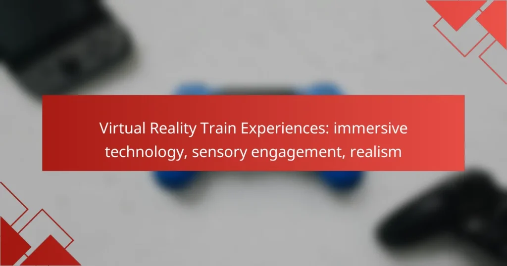 Virtual Reality Train Experiences: immersive technology, sensory engagement, realism