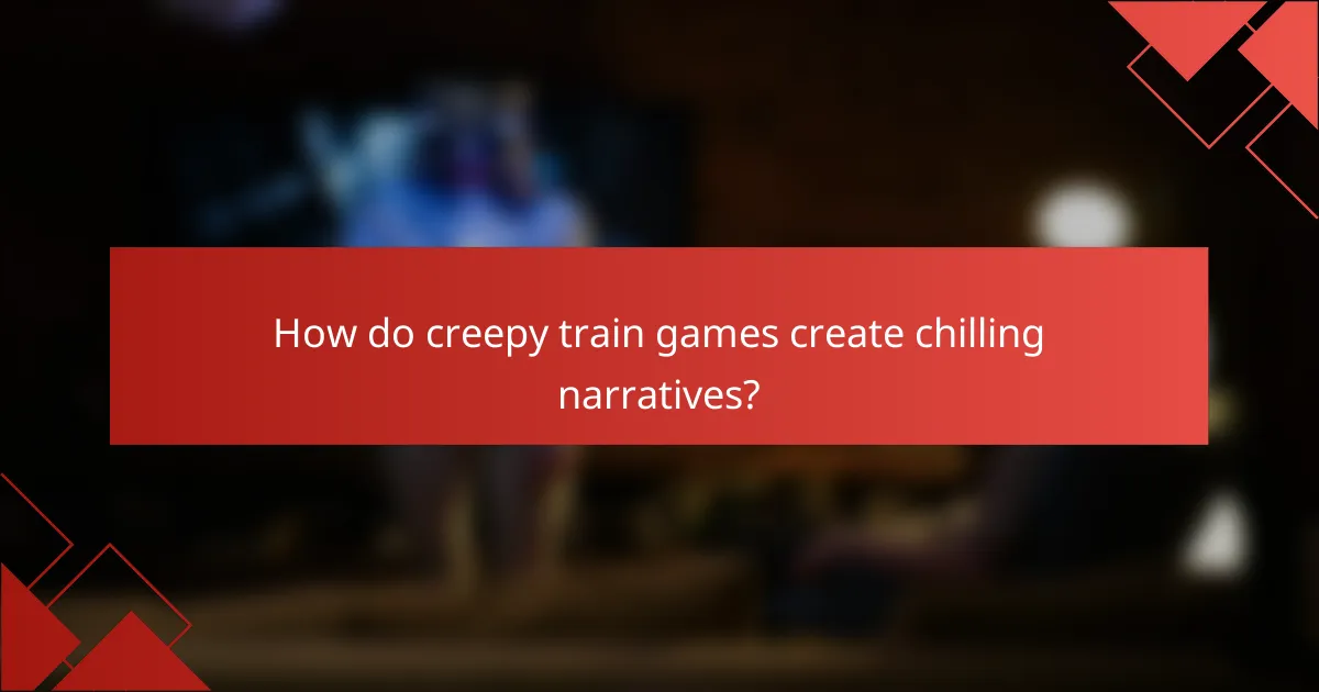 How do creepy train games create chilling narratives?