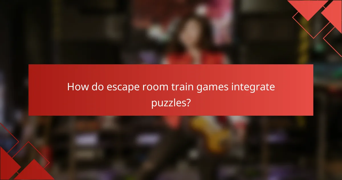 How do escape room train games integrate puzzles?