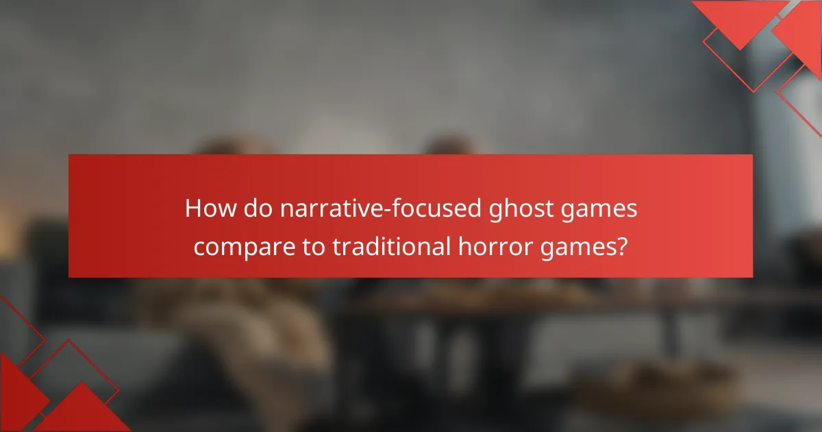 How do narrative-focused ghost games compare to traditional horror games?